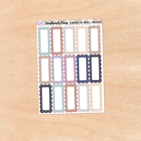 Scalloped Third Boxes | 6 Colour Palettes