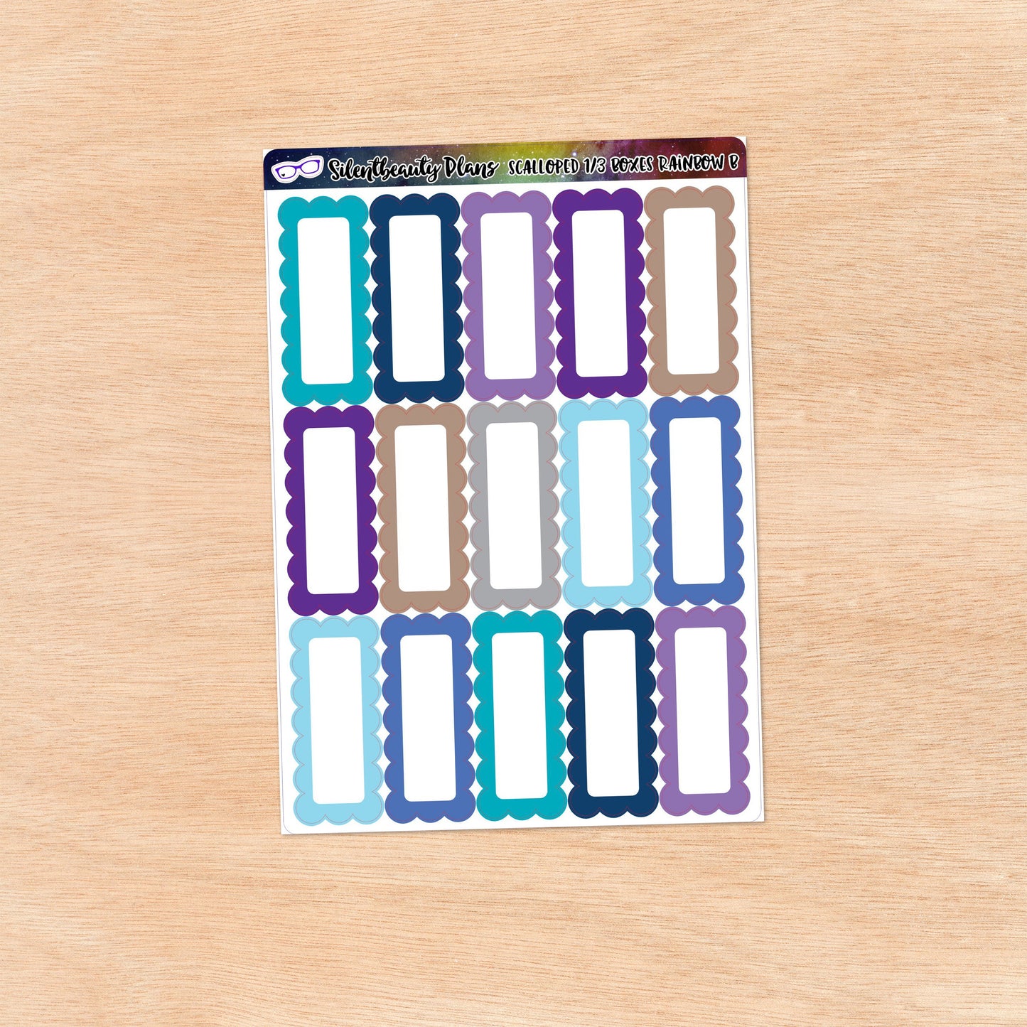 Scalloped Third Boxes | 6 Colour Palettes