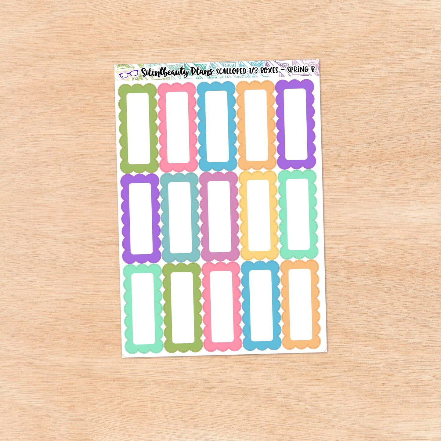 Scalloped Third Boxes | 6 Colour Palettes