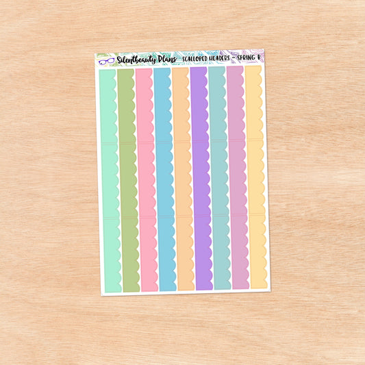 Scalloped Headers | 6 Colour Palettes