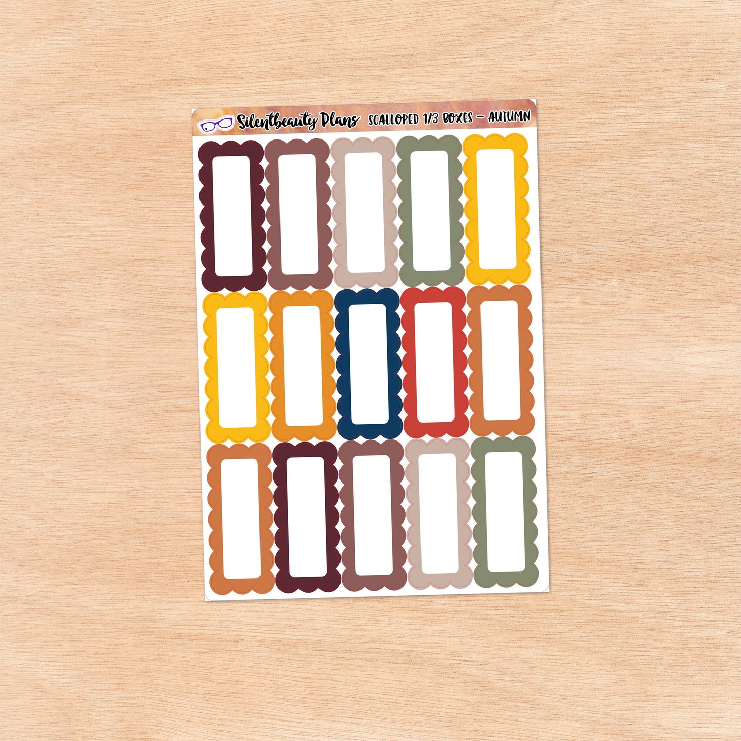 Scalloped Third Boxes | 6 Colour Palettes