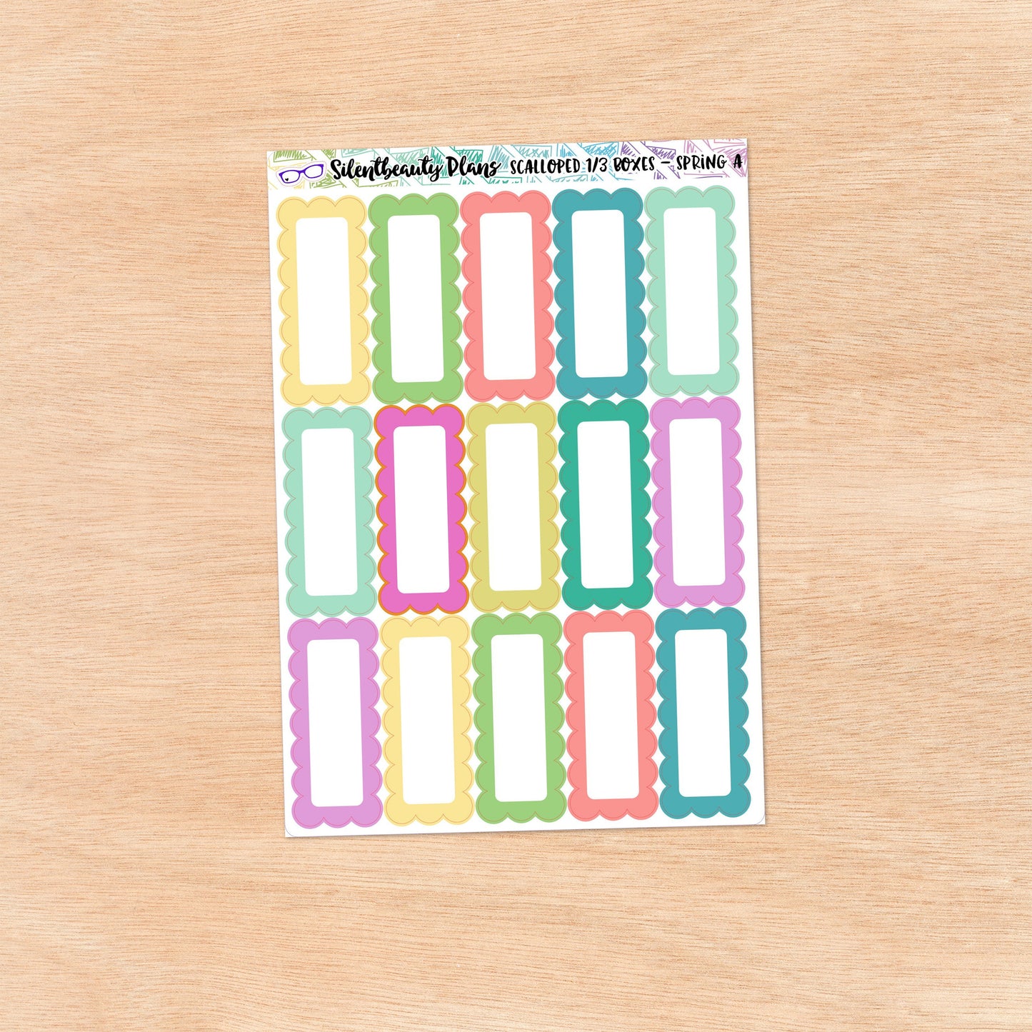 Scalloped Third Boxes | 6 Colour Palettes