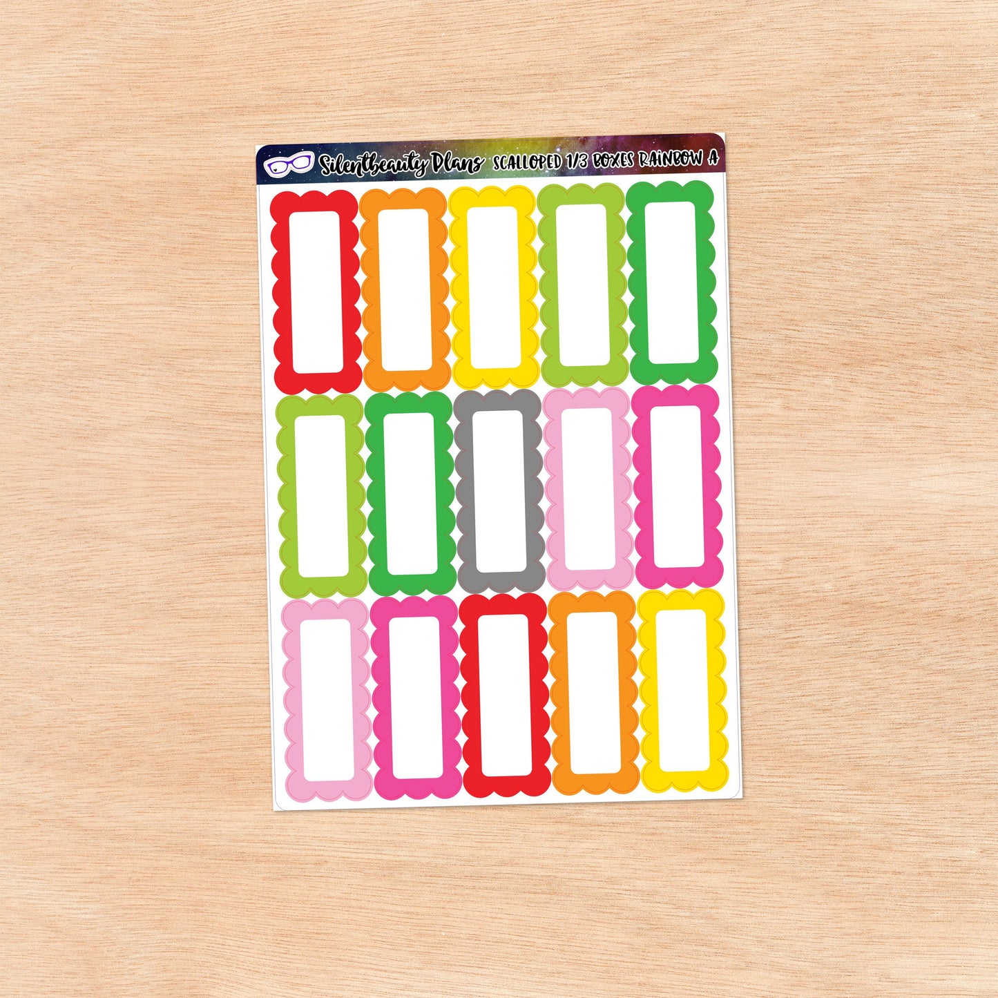 Scalloped Third Boxes | 6 Colour Palettes