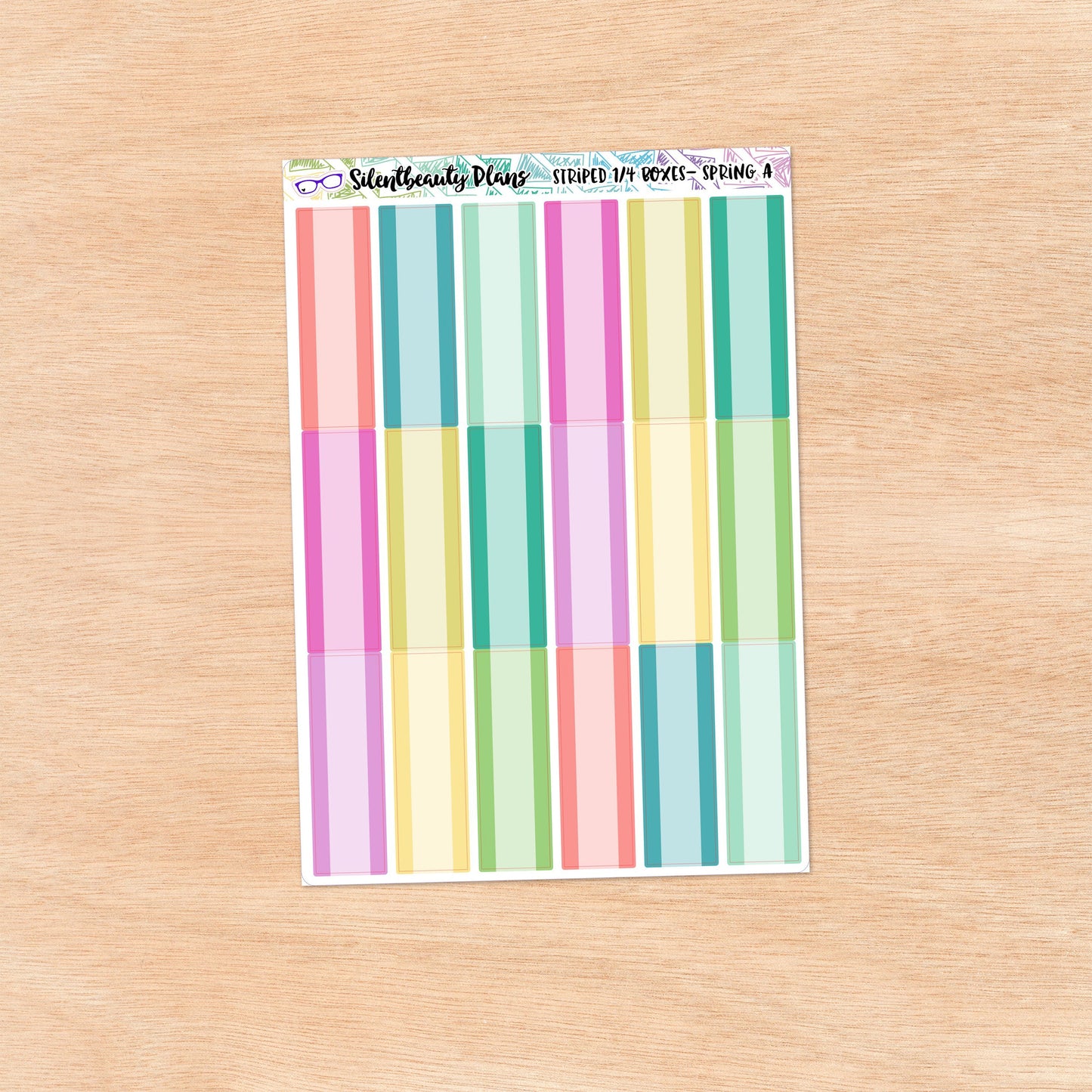 Striped Quarter Boxes | 6 Colour Palettes
