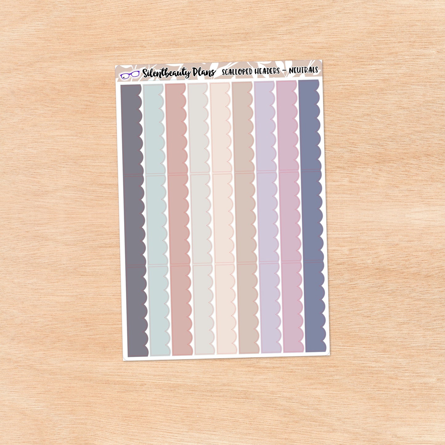 Scalloped Headers | 6 Colour Palettes