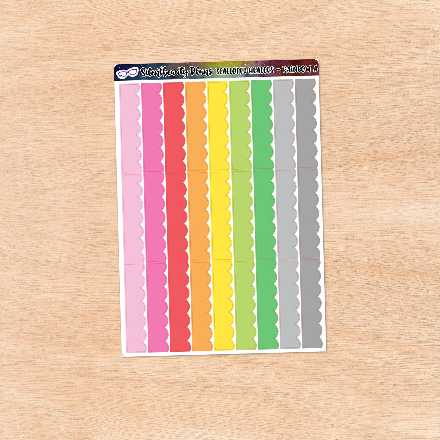 Scalloped Headers | 6 Colour Palettes
