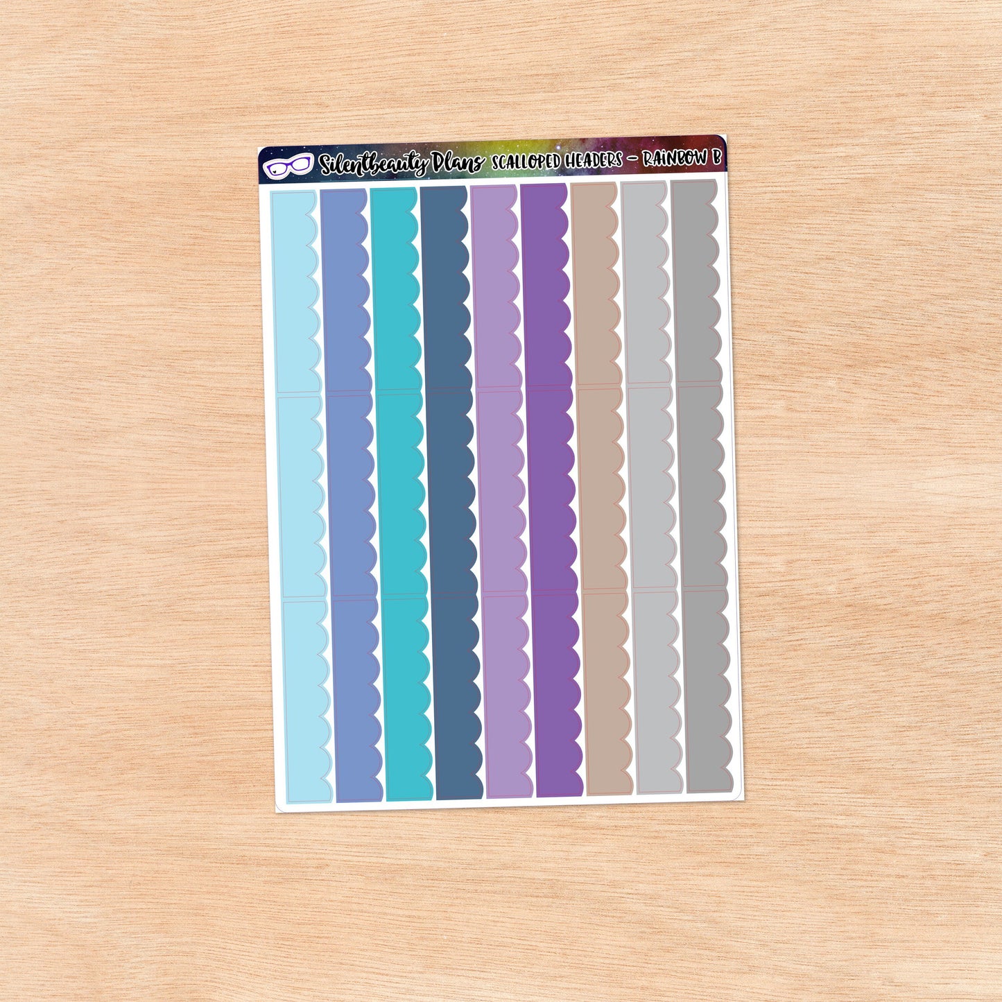 Scalloped Headers | 6 Colour Palettes