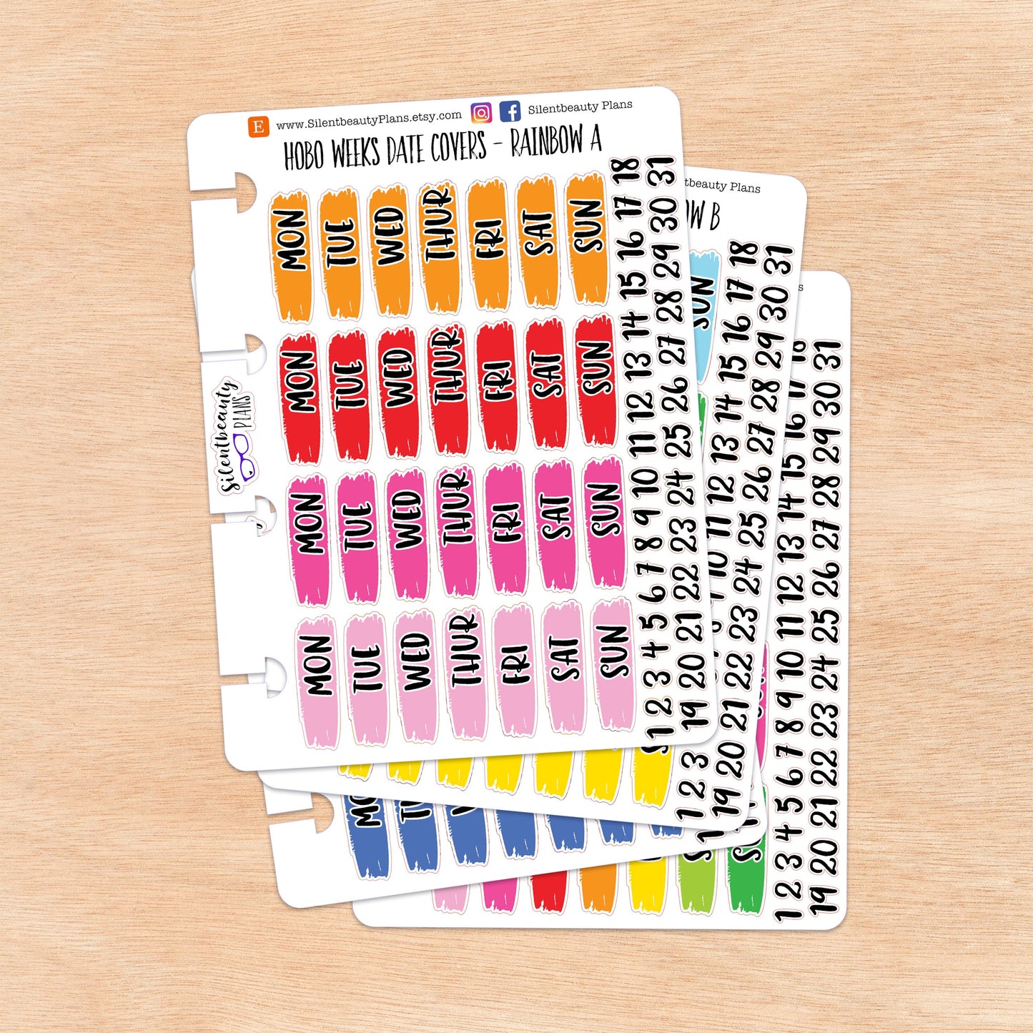Hobo Weeks Rainbow Date Covers | 4 Options