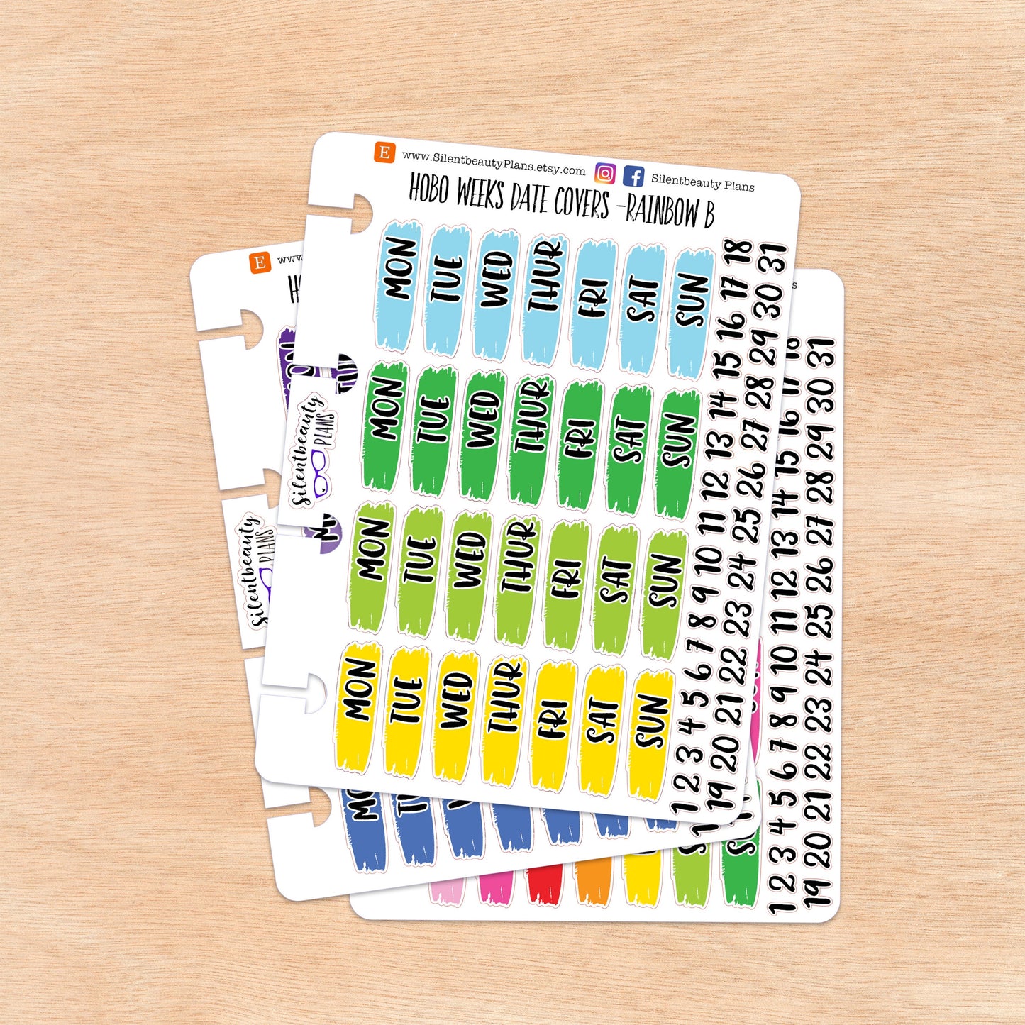 Hobo Weeks Rainbow Date Covers | 4 Options