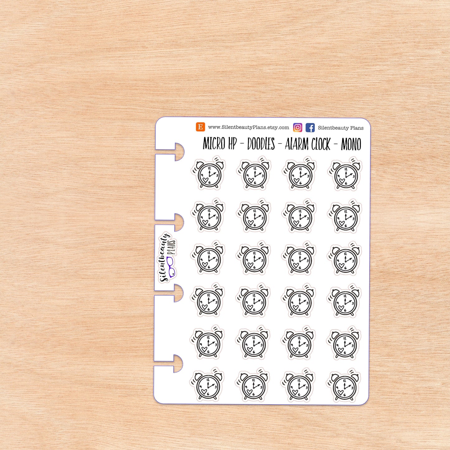 Doodle Alarm Clock | 4 Colour Options | Micro Disc