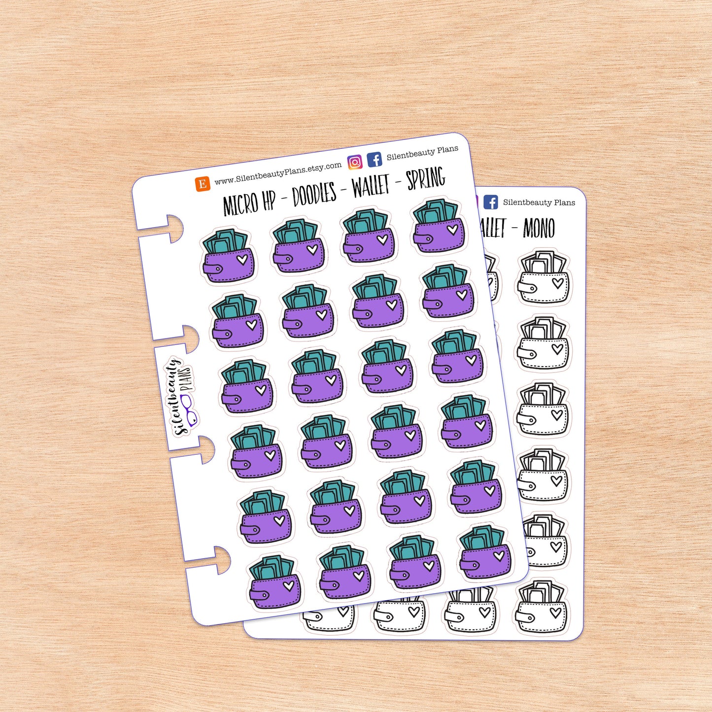 Doodle Cash Wallet | 4 Colour Options | Micro Disc