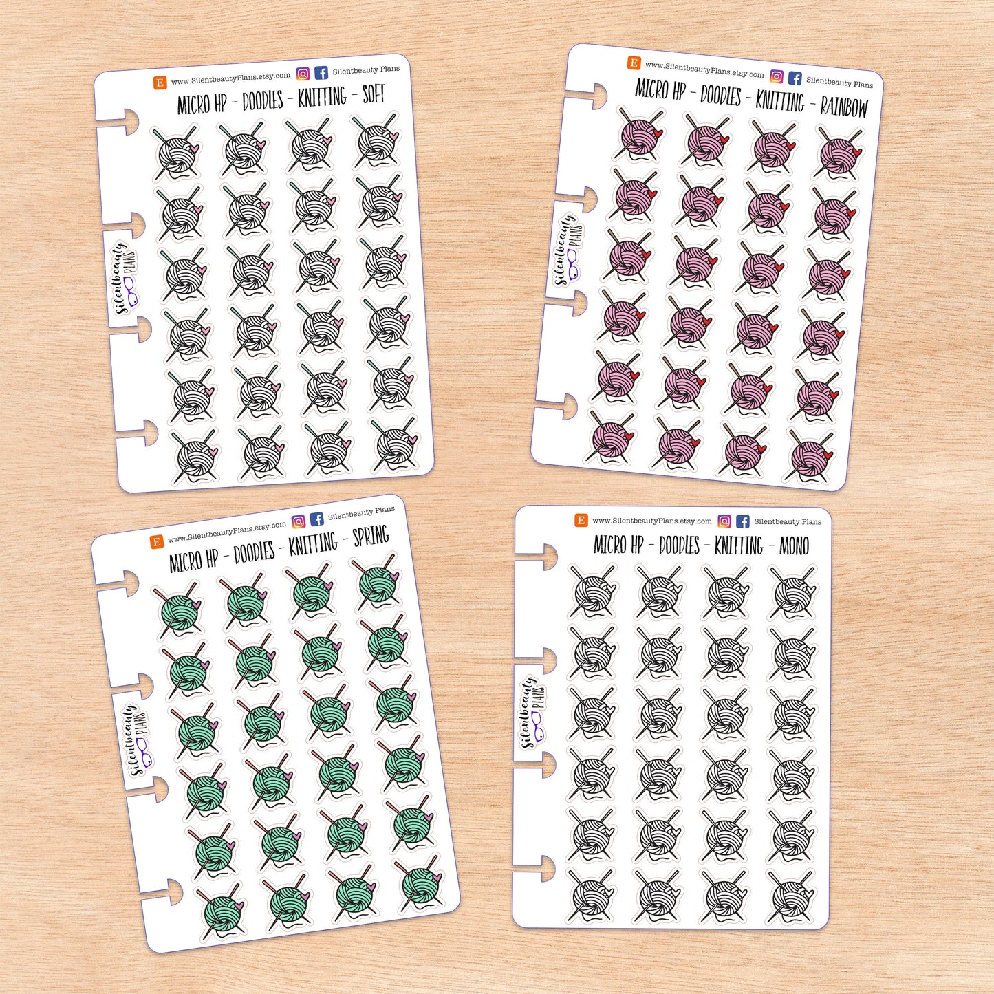 Doodle Knitting | 4 Colour Options | Micro Disc