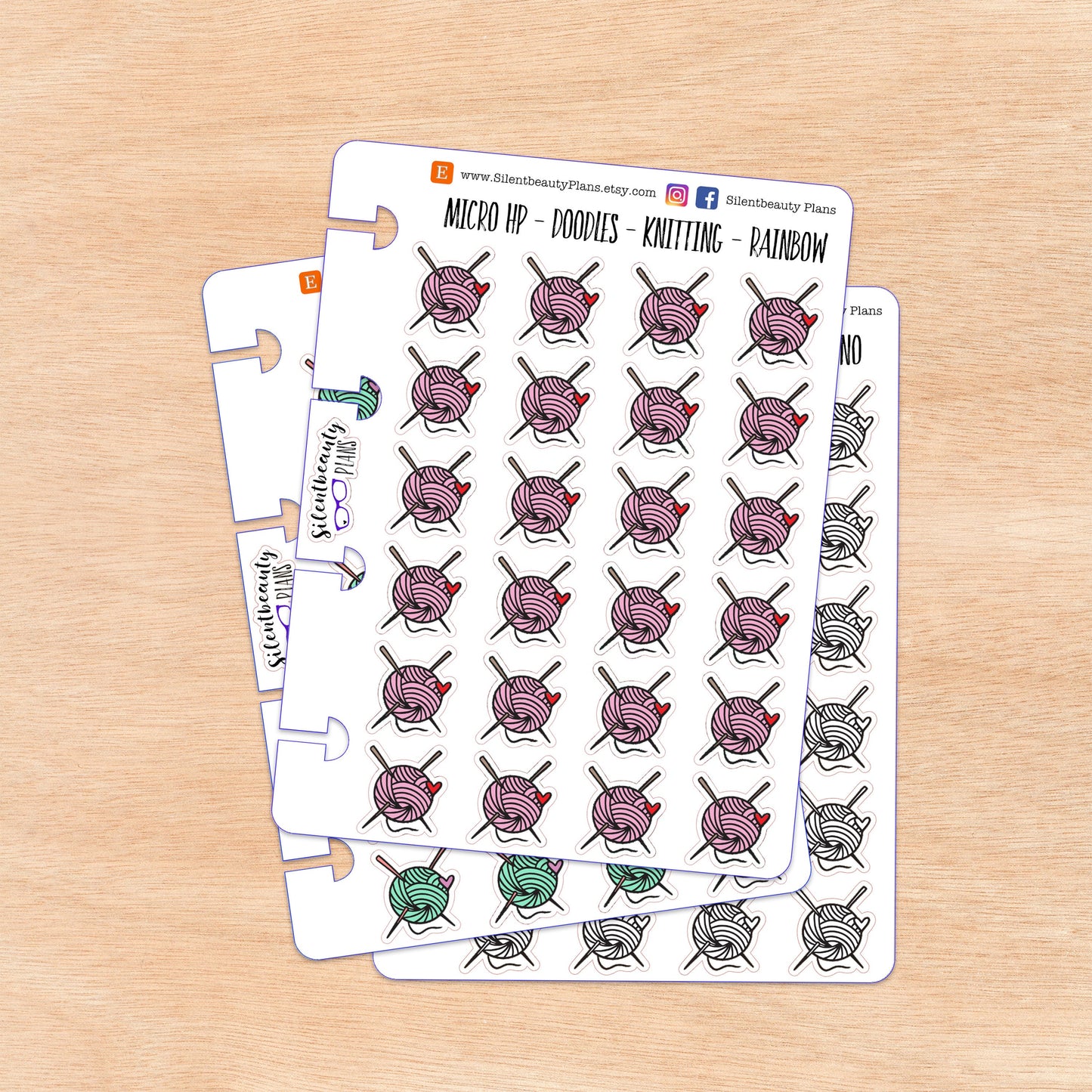 Doodle Knitting | 4 Colour Options | Micro Disc