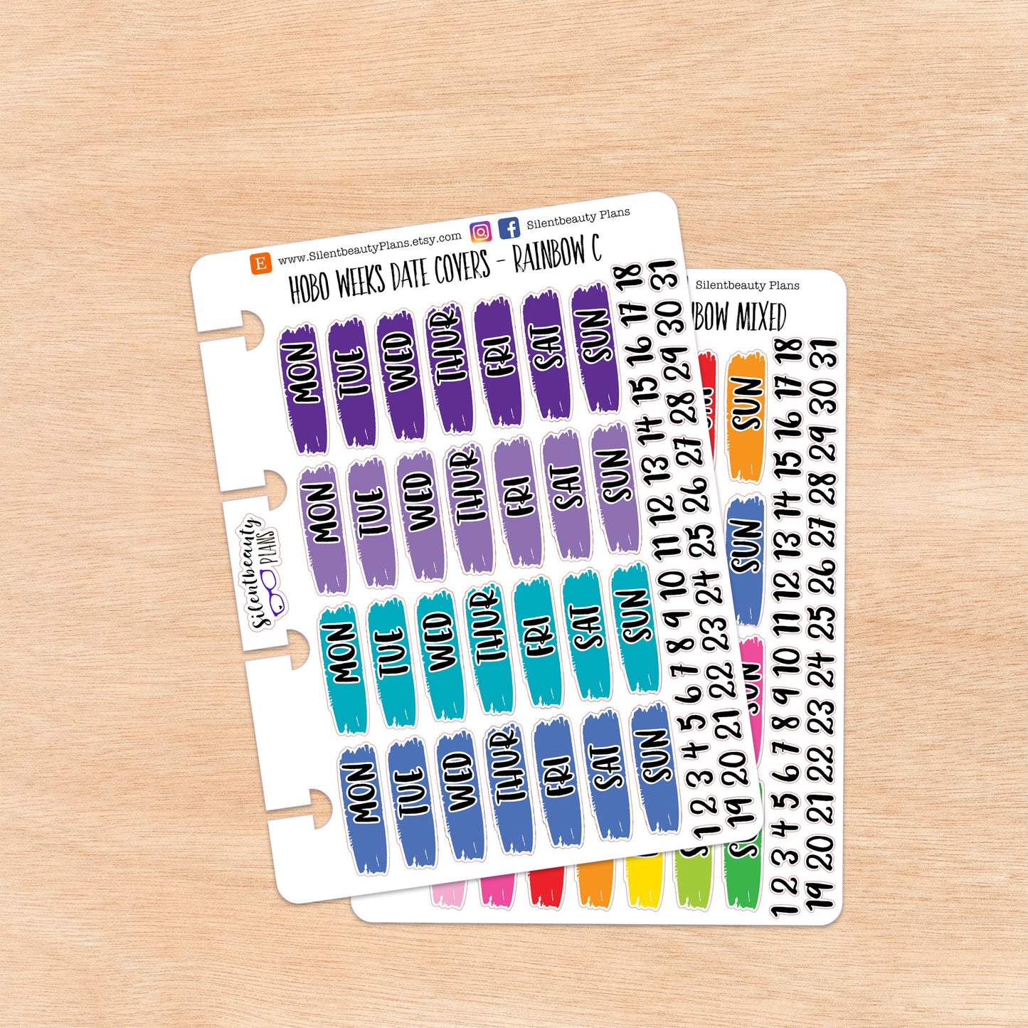Hobo Weeks Rainbow Date Covers | 4 Options