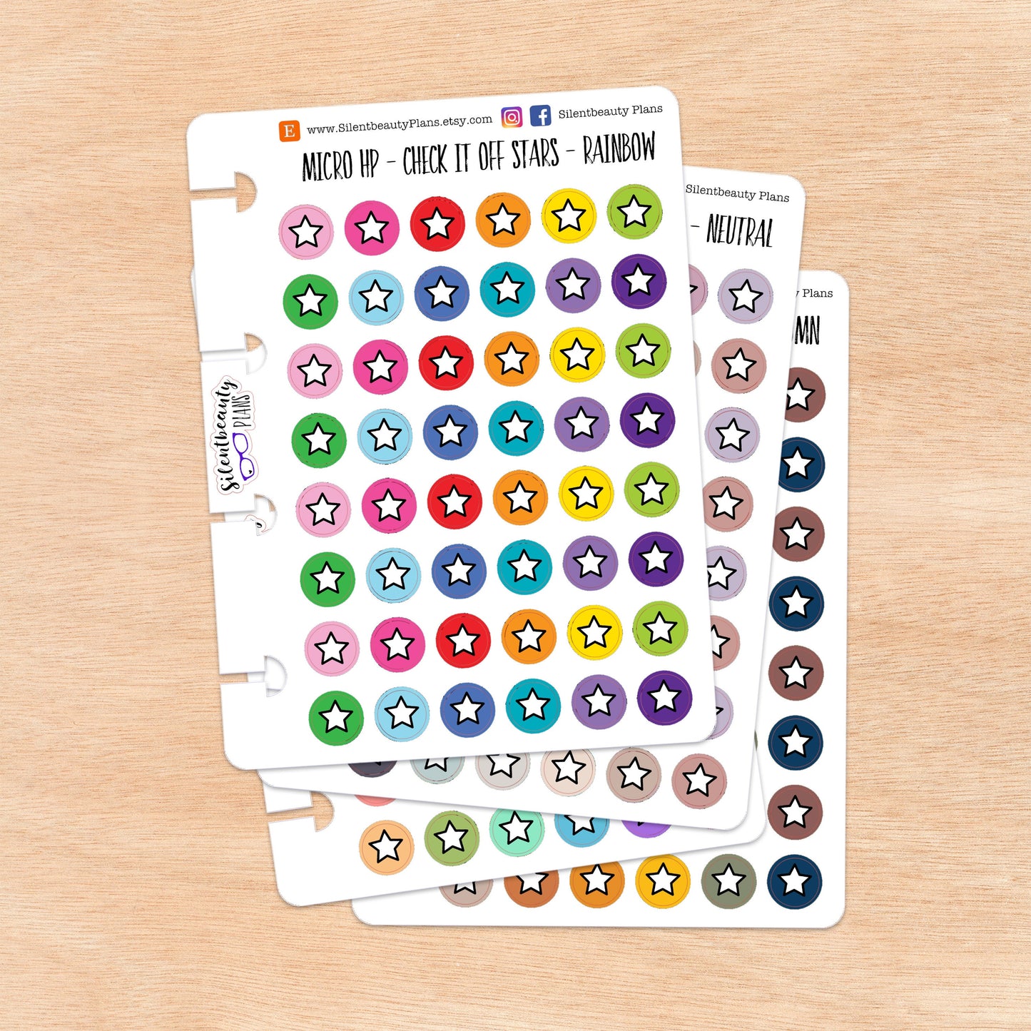Star Check it Off Stickers | 4 Options | Micro Disc