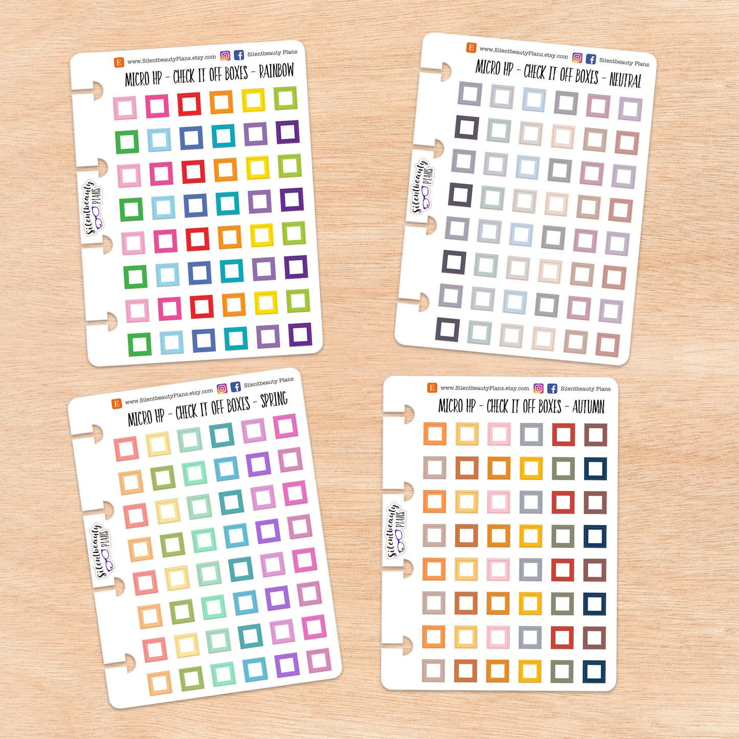 Box Check it Off Stickers | 4 Options | Micro Disc