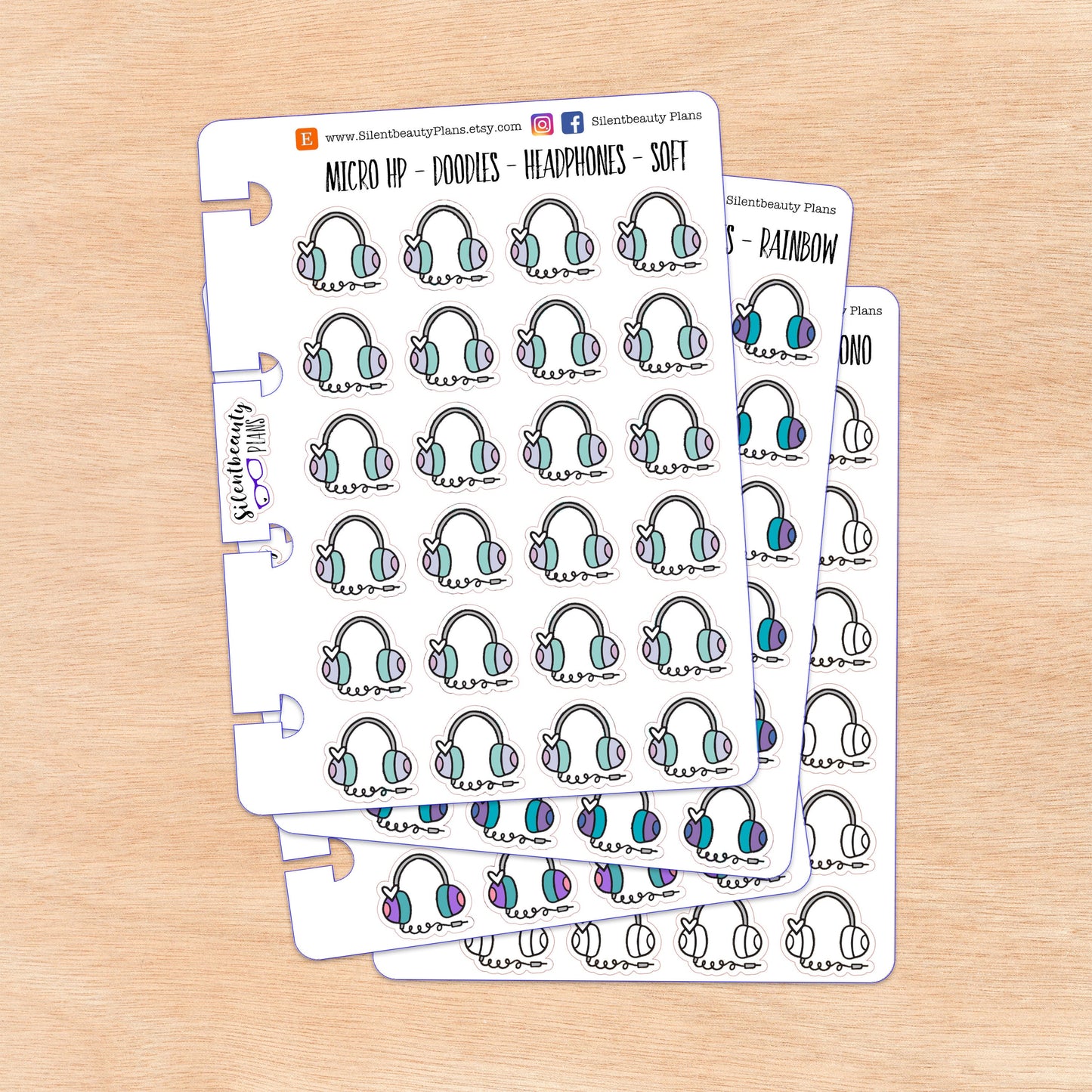 Doodle Headphones | 4 Colour Options | Micro Disc