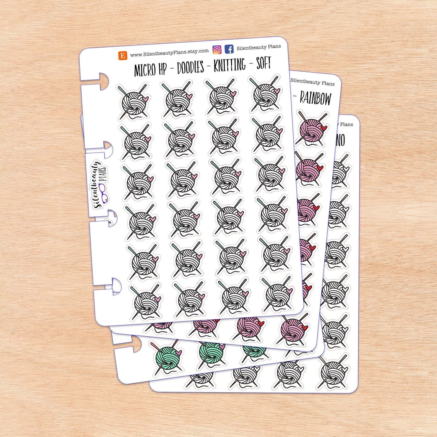 Doodle Knitting | 4 Colour Options | Micro Disc