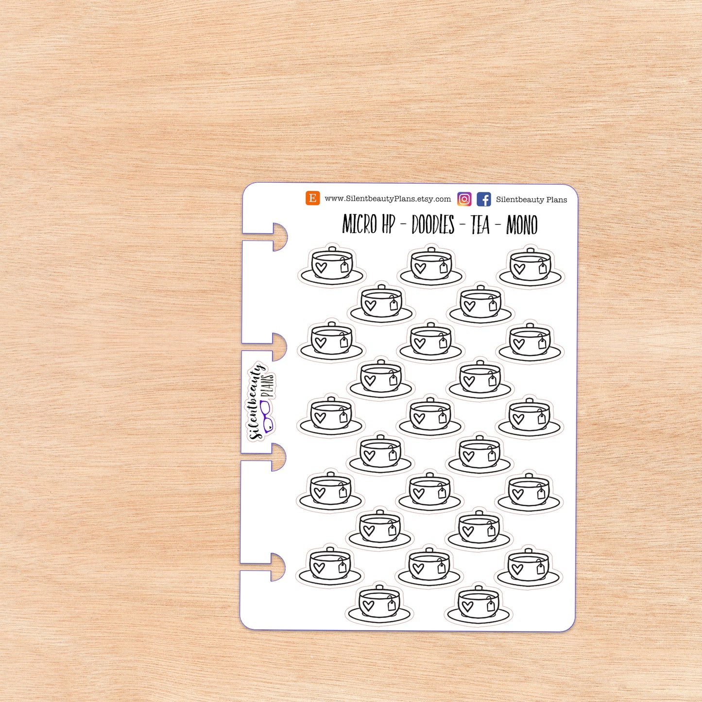 Doodle Tea - Cup of Tea | 4 Colour Options | Micro Disc