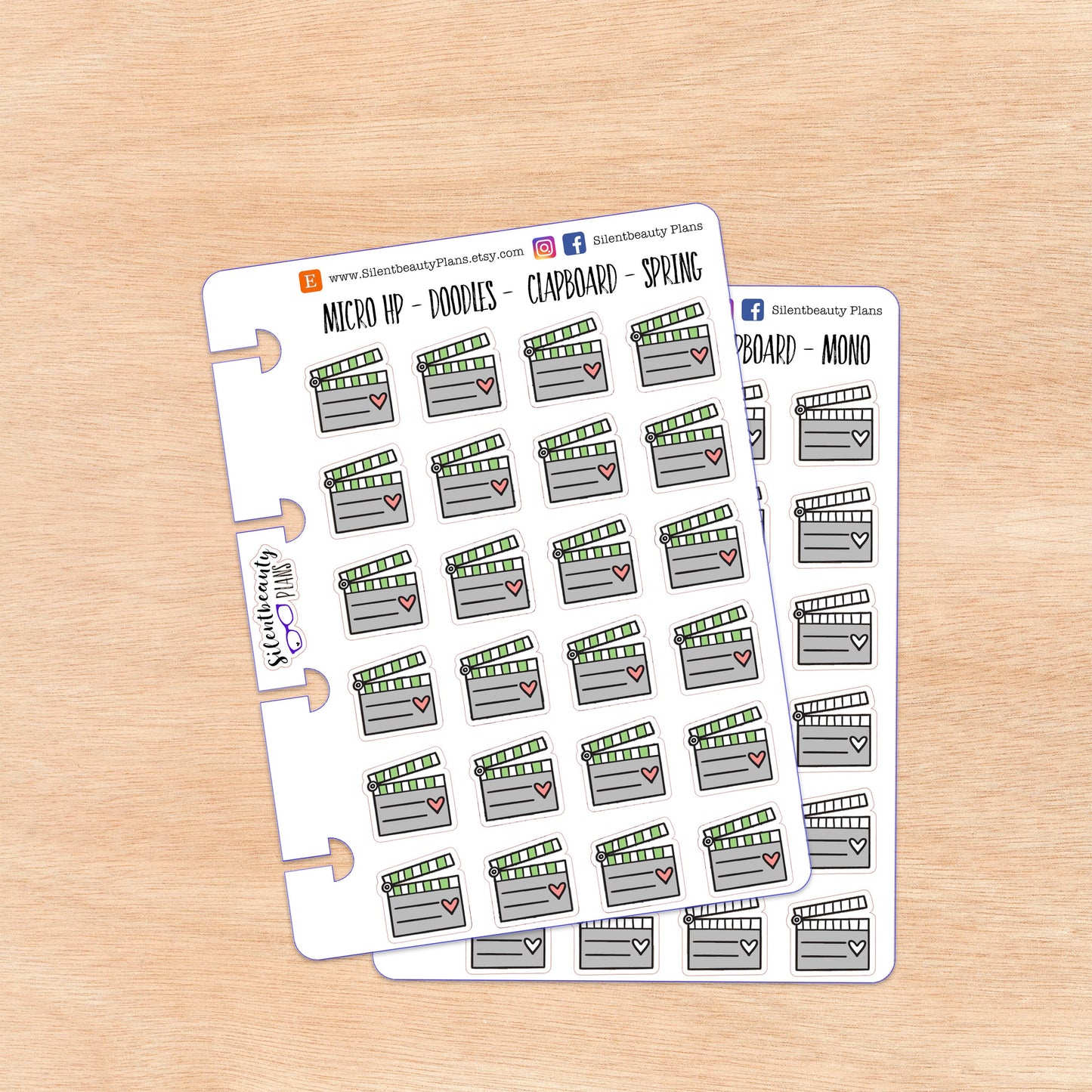 Doodle Clapboard | 4 Colour Options | Micro Disc
