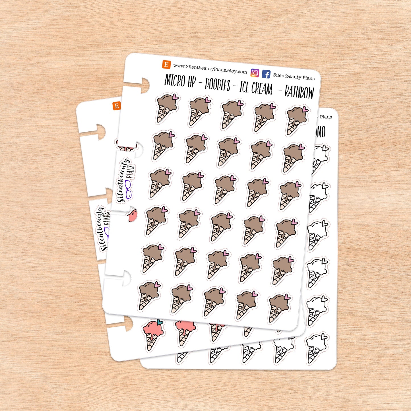Doodle Ice Cream | 4 Colour Options | Micro Disc