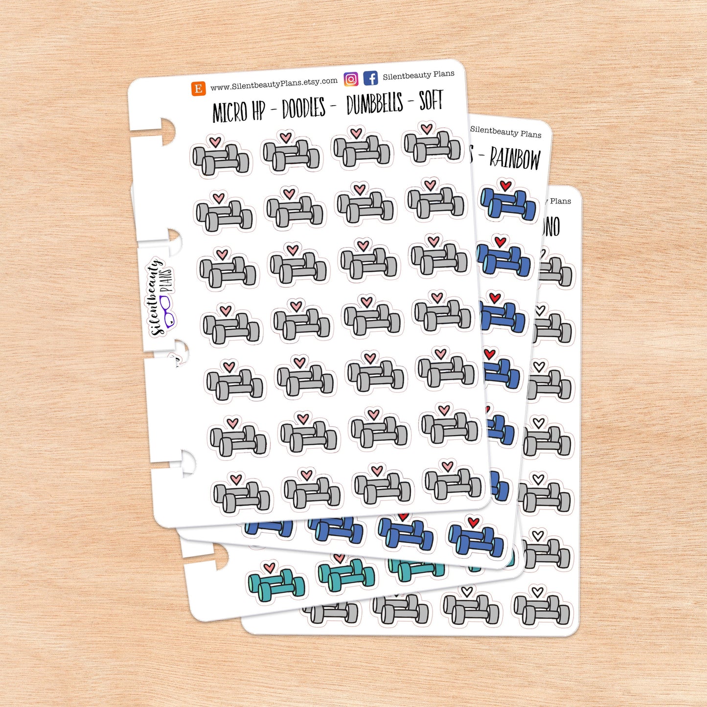 Doodle Dumbbells | 4 Colour Options | Micro Disc