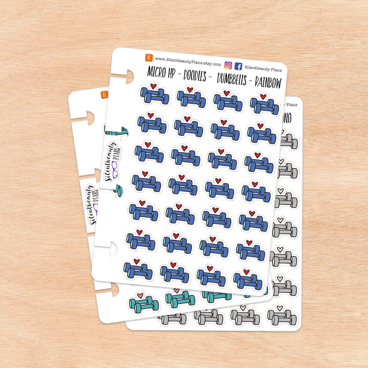Doodle Dumbbells | 4 Colour Options | Micro Disc
