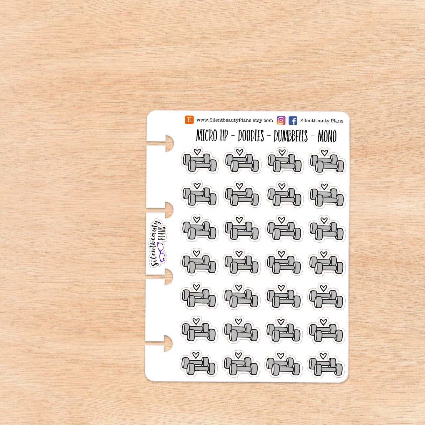 Doodle Dumbbells | 4 Colour Options | Micro Disc