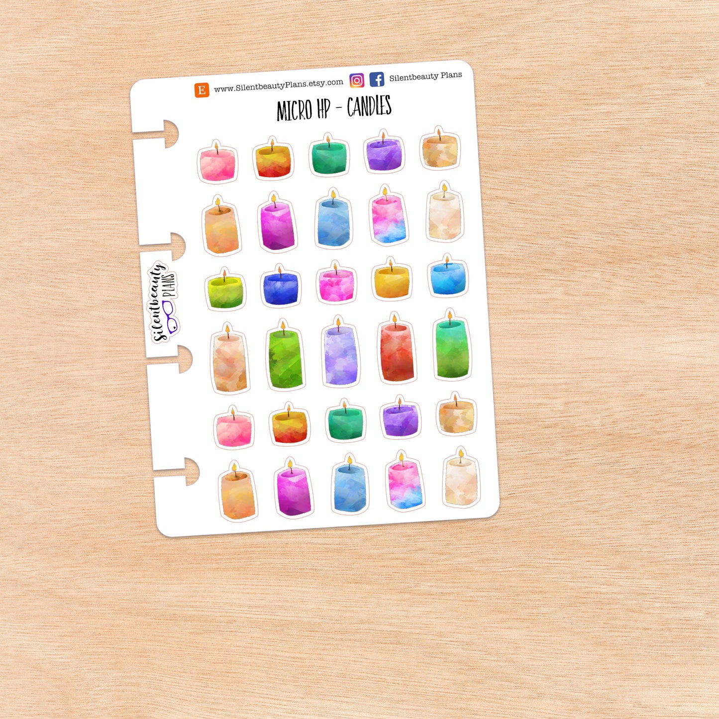 Cozy Candle Stickers | 2 Sizes