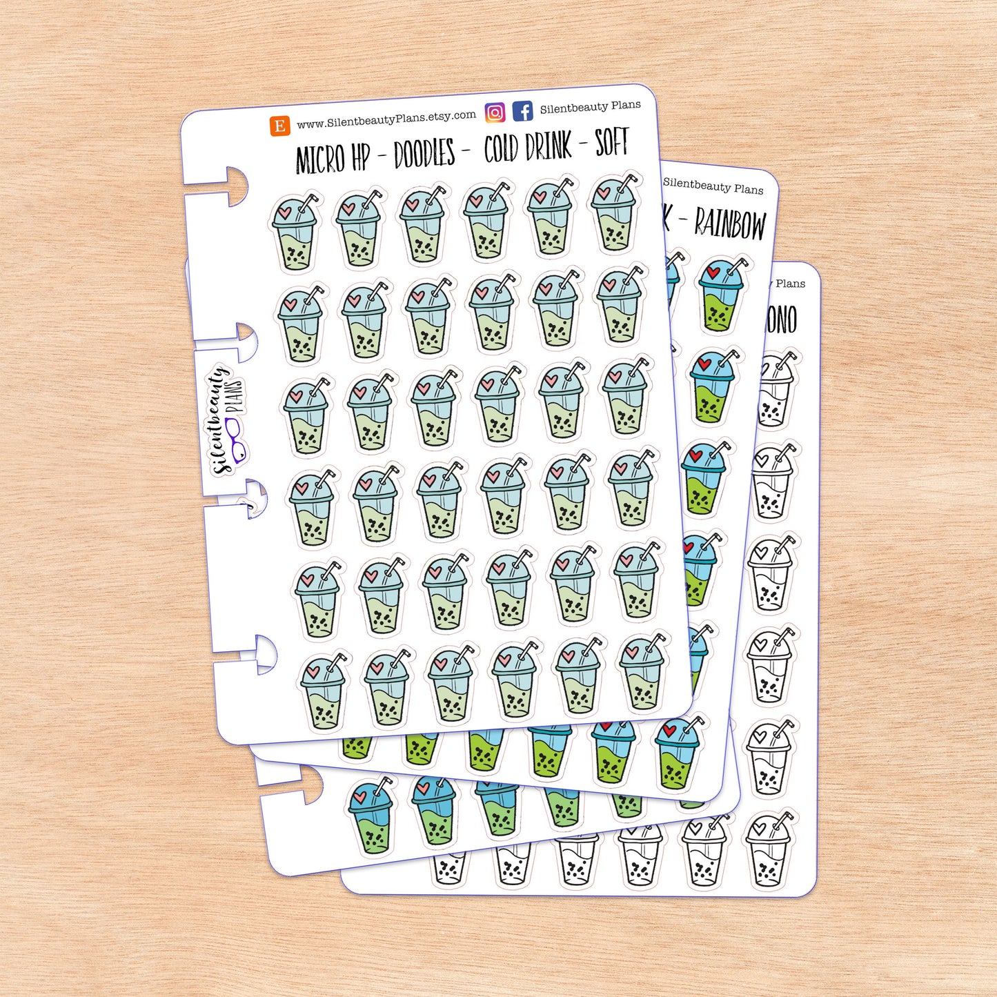 Doodle Cold Drink - Boba | 4 Colour Options | Micro Disc