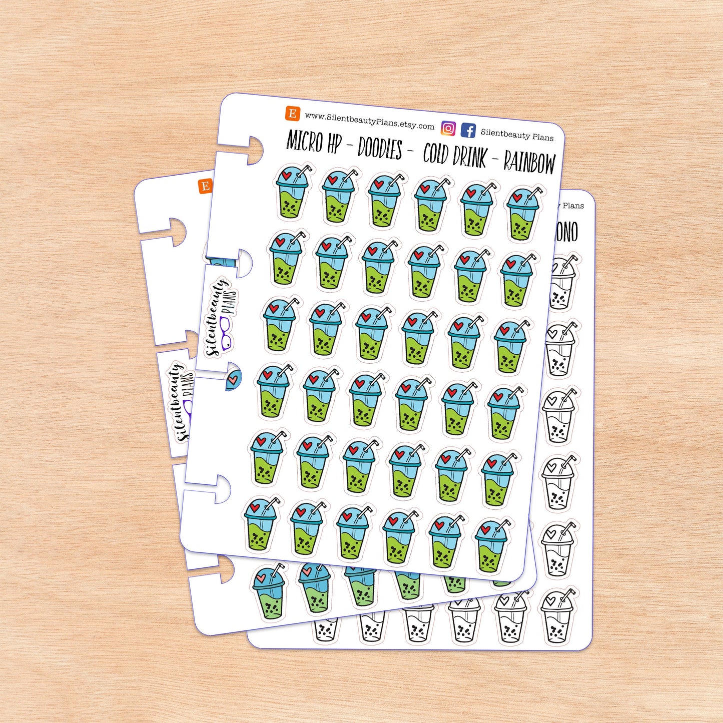 Doodle Cold Drink - Boba | 4 Colour Options | Micro Disc