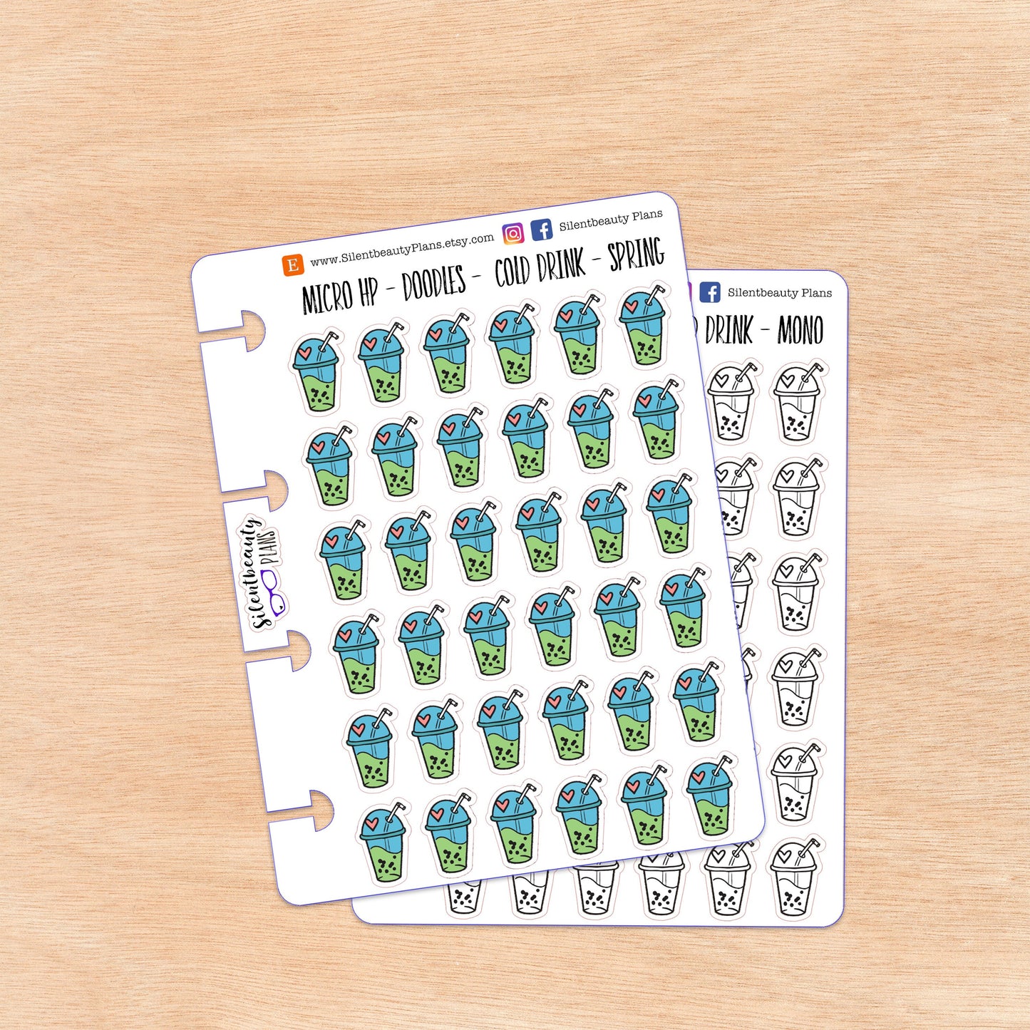 Doodle Cold Drink - Boba | 4 Colour Options | Micro Disc