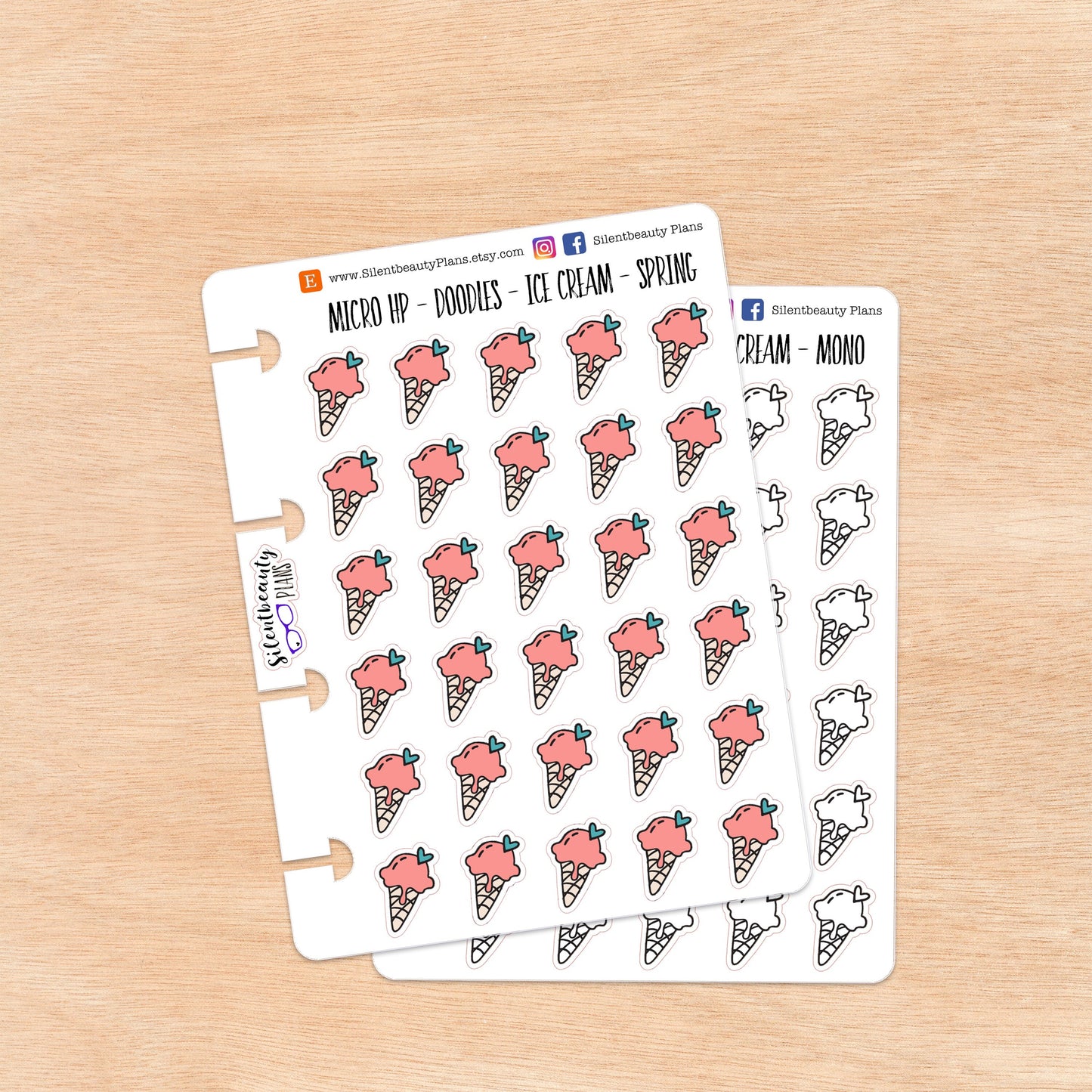 Doodle Ice Cream | 4 Colour Options | Micro Disc