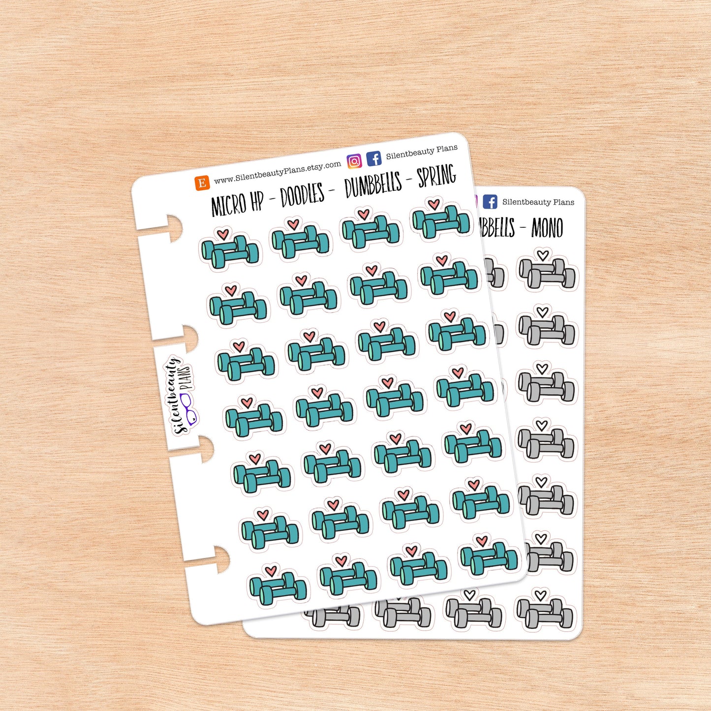 Doodle Dumbbells | 4 Colour Options | Micro Disc