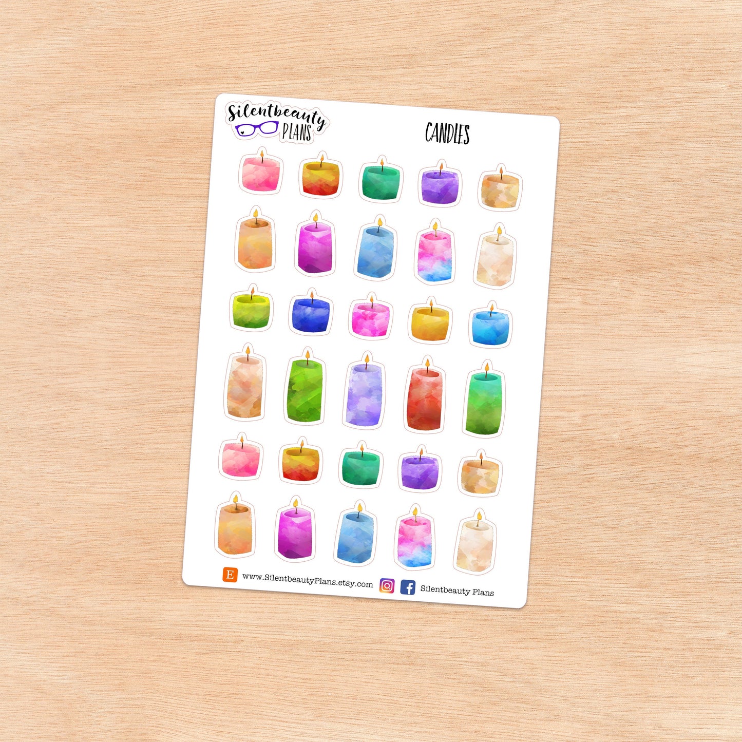 Cozy Candle Stickers | 2 Sizes
