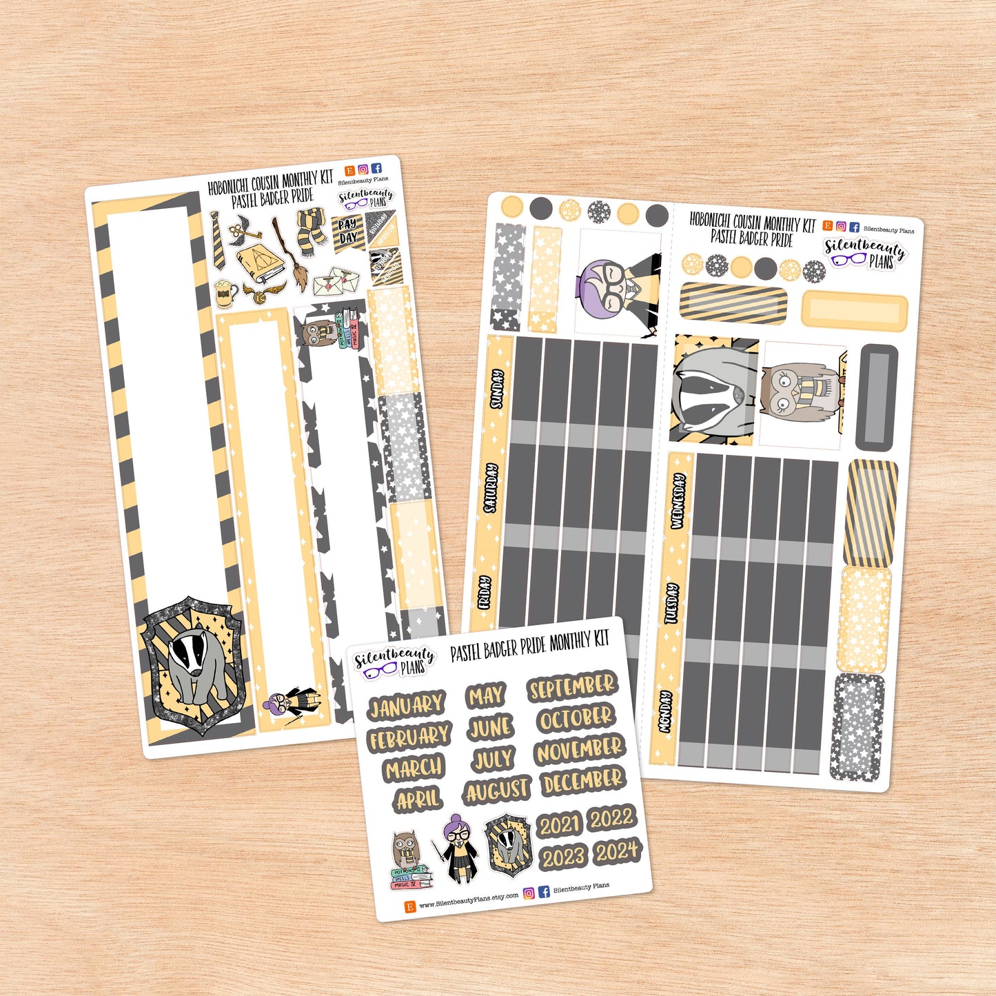Pastel Badger Pride | Hobonichi Cousin