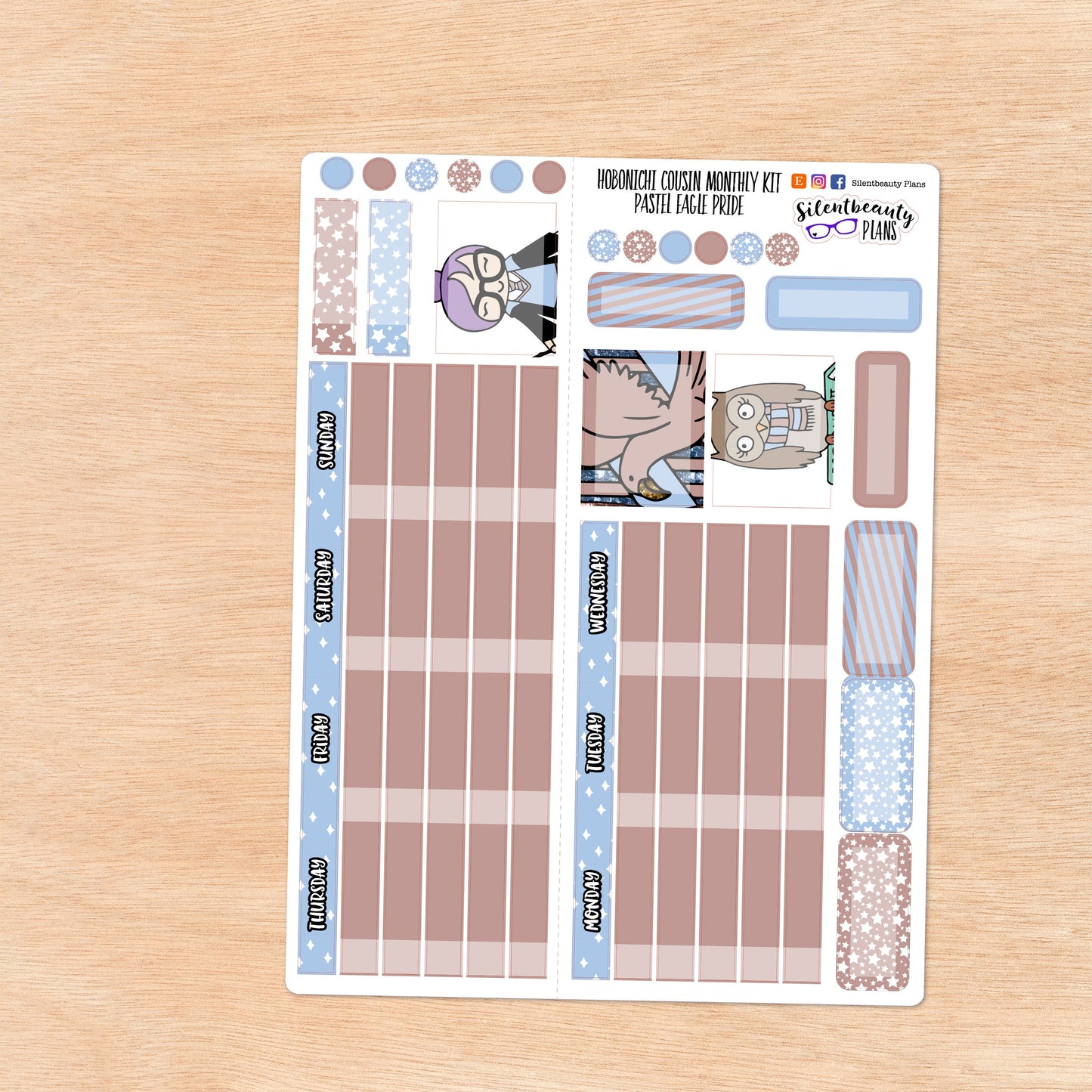 Pastel Eagle Pride | Hobonichi Cousin