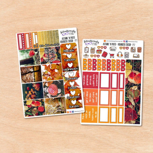 Autumn Photo Weekly Sticker Kit | Hobonichi Cousin | 2 Format Options