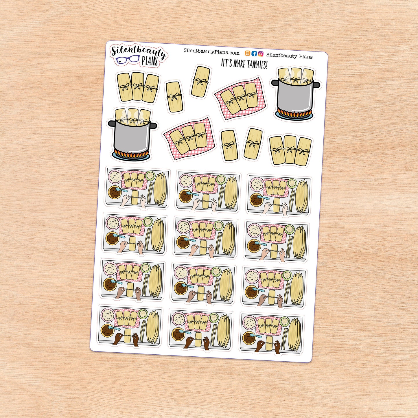 Let's Make Tamales! - Cute Stickers - Planner Stickers - Functional Deco Stickers - UK