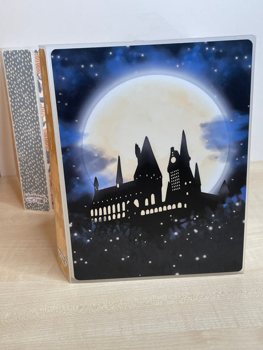 Castle at Night | Full Sheet Sticker Storage | Large or Jumbo Sticker Album | 5 x 7 or 6 x 8 Album | Silentbeauty Plans