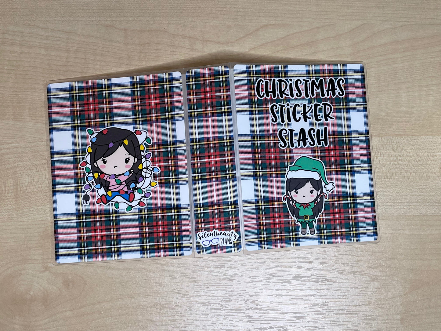 Christmas Cutie | Small Sheet Sticker Storage | Small Sticker Album | 4 x 6 Album | Silentbeauty Plans