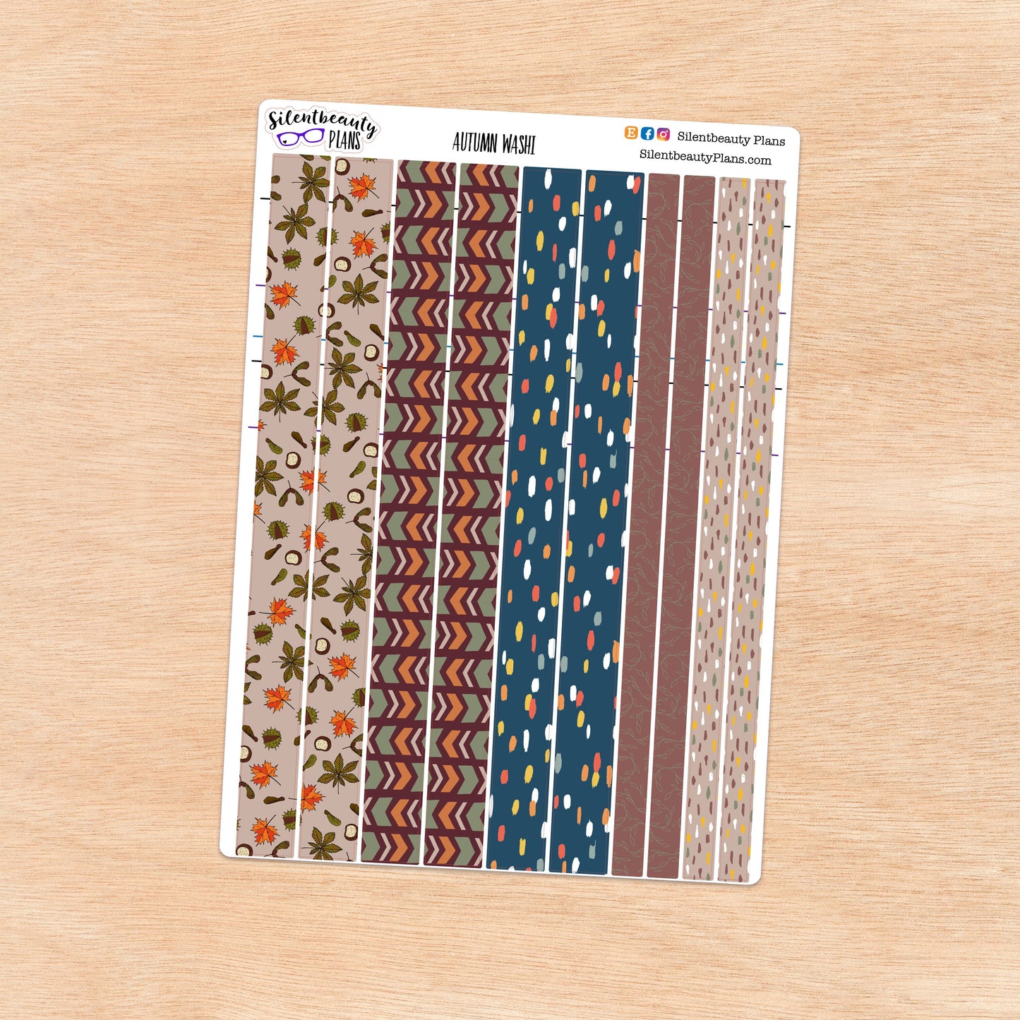Washi Strip Decorative Stickers - UK Stickers for Planners