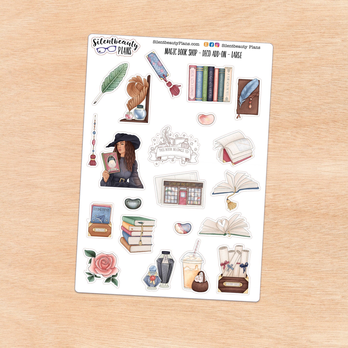 Magic Book Shop Deco Stickers in 2 Sizes
