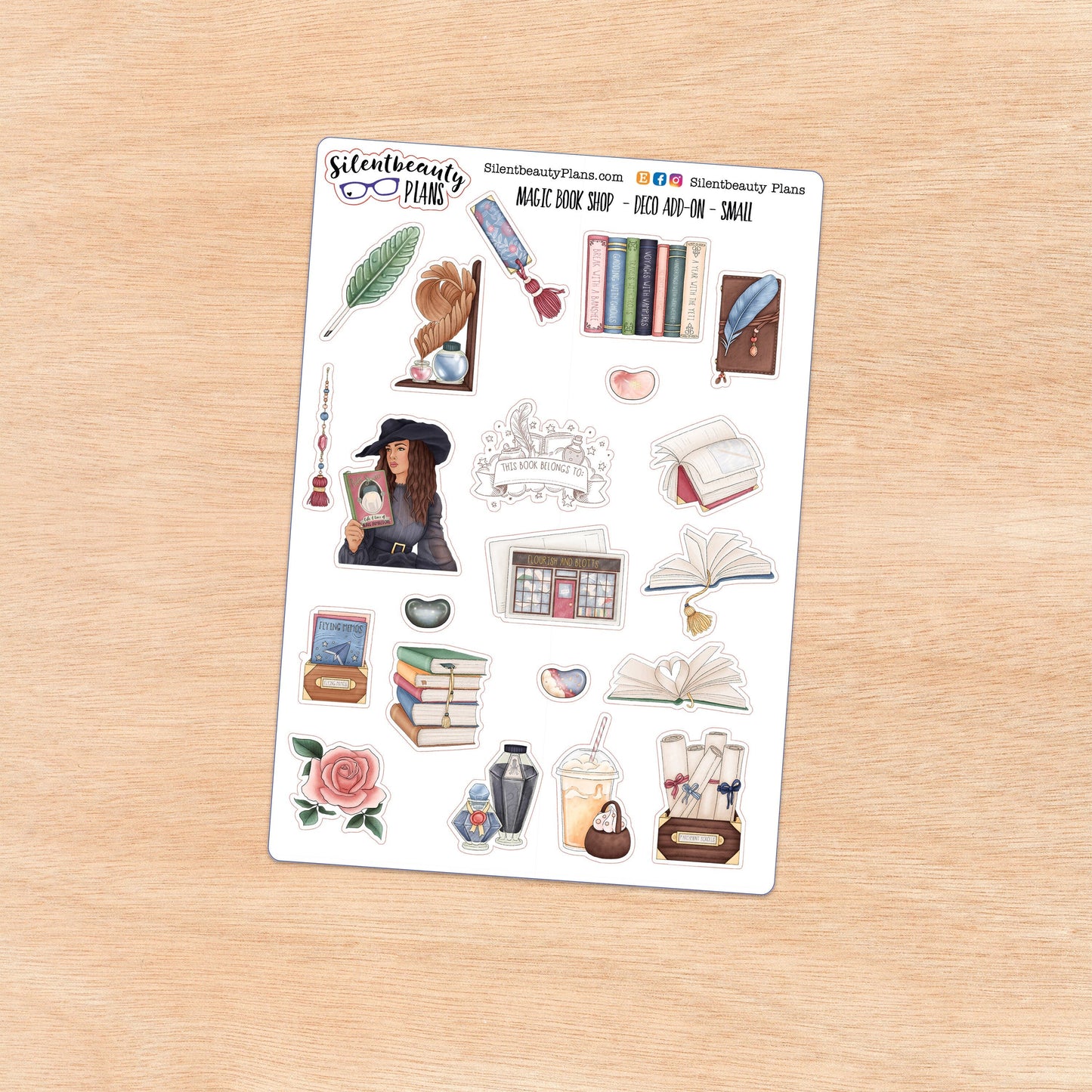 Magic Book Shop Deco Stickers in 2 Sizes