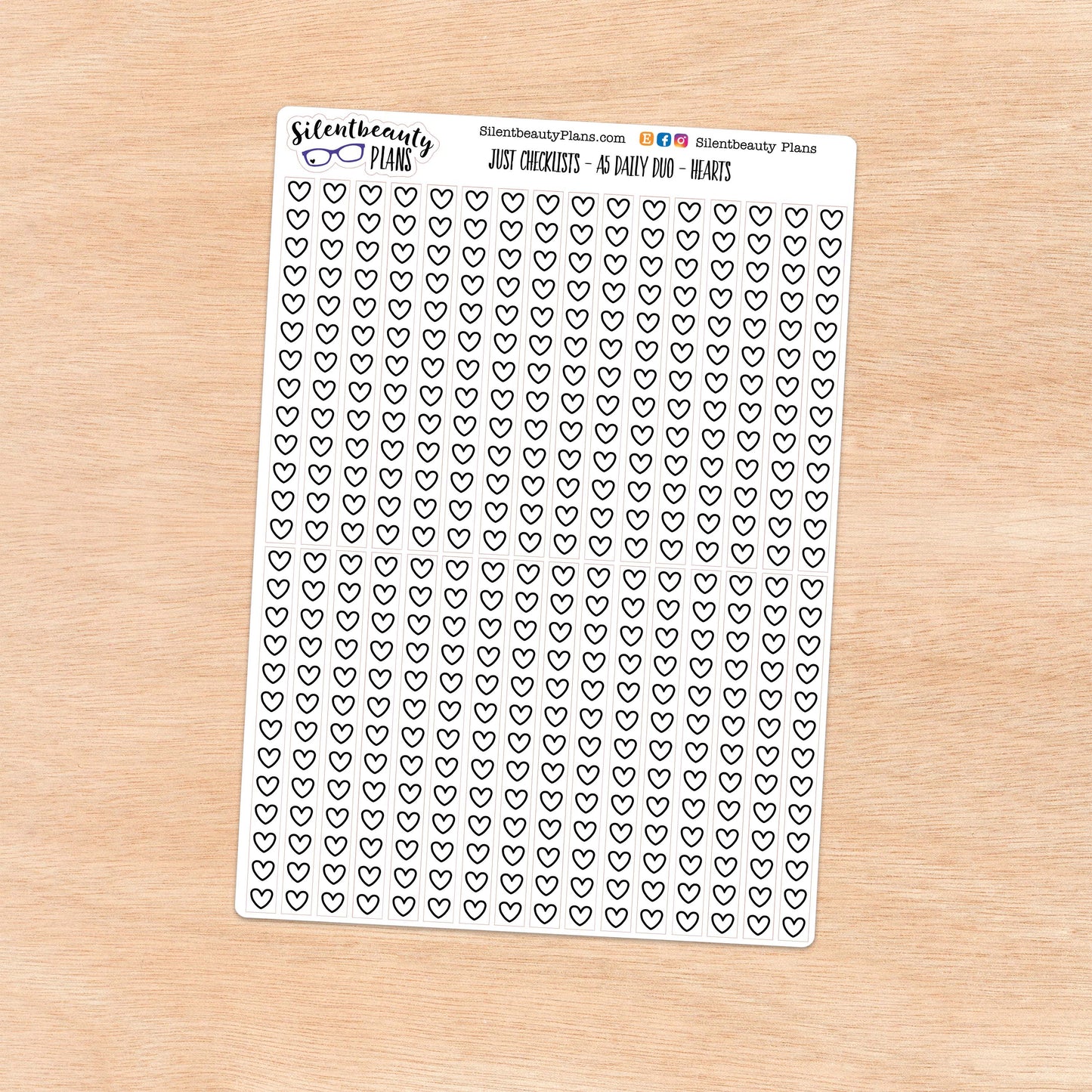 A5 Daily Checklist Sticker Sheet - 5 Options