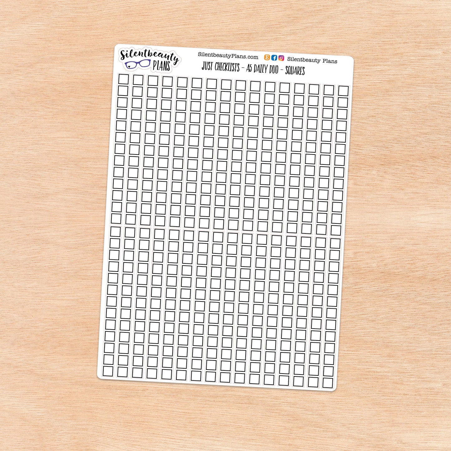A5 Daily Checklist Sticker Sheet - 5 Options