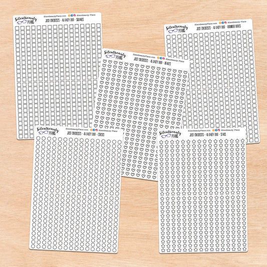 A5 Daily Checklist Sticker Sheet - 5 Options