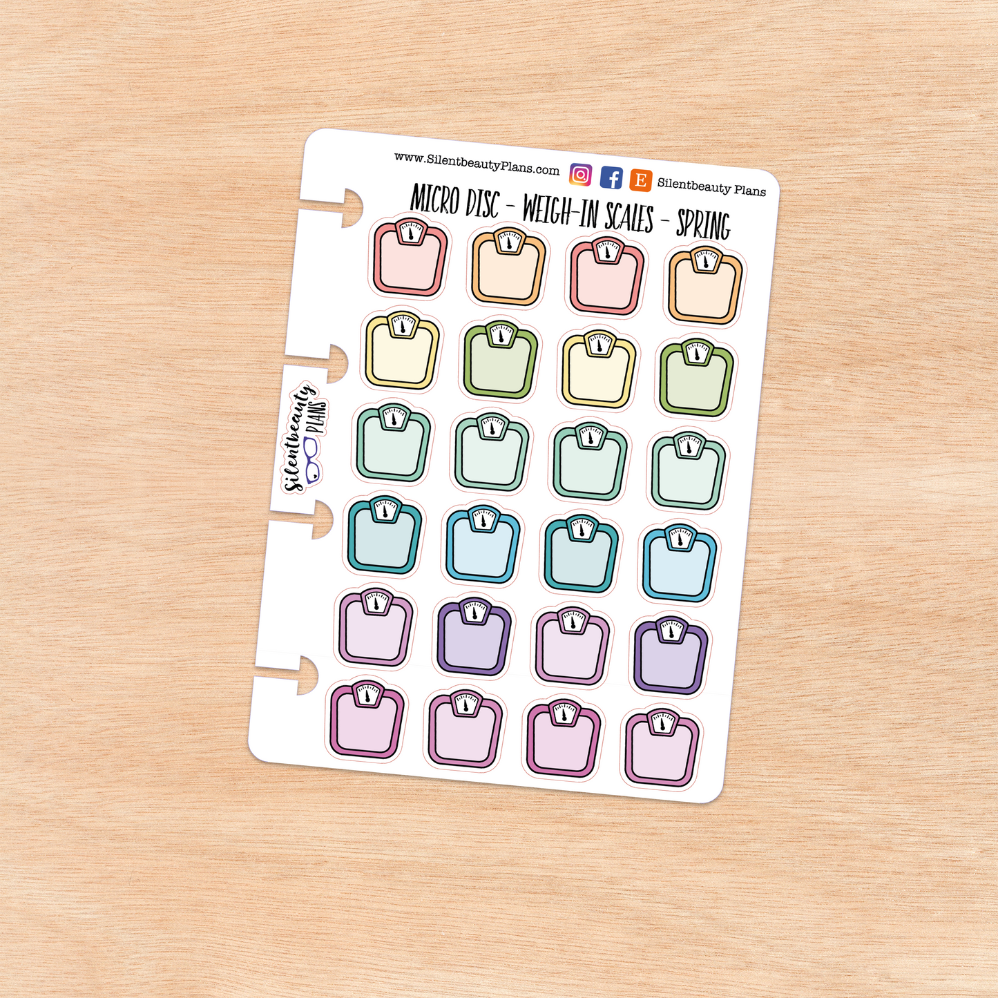 Scale Icon Stickers | 2 Sizes | 4 Colour Options