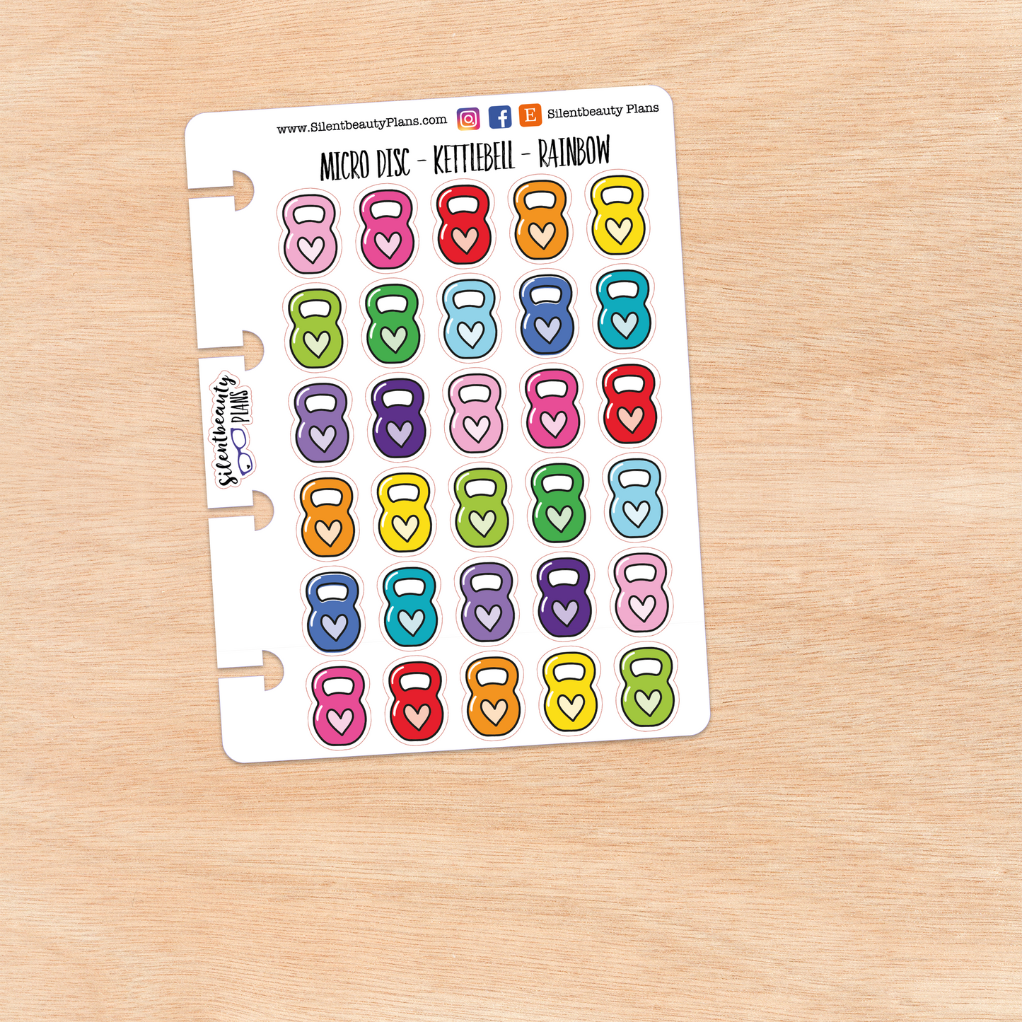 Kettlebell Icon Stickers | 2 Sizes | 4 Colour Options
