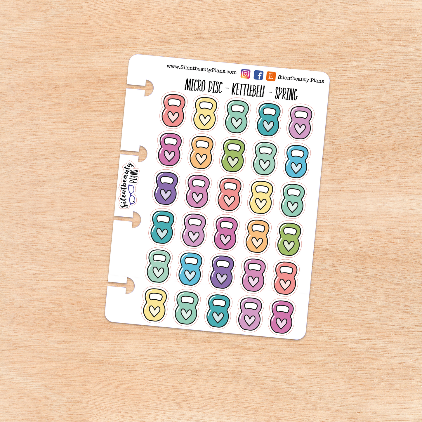 Kettlebell Icon Stickers | 2 Sizes | 4 Colour Options